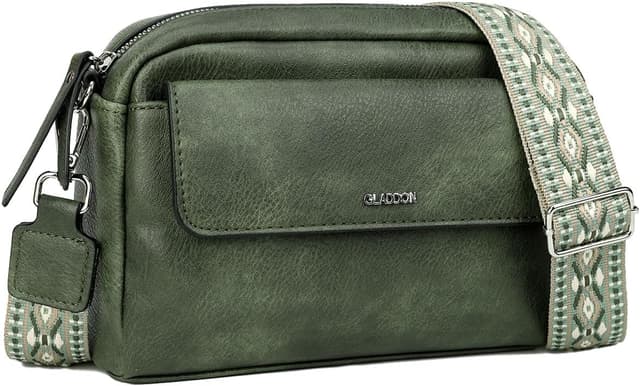 Detalle de Gladdon sac bandoulière femme : petit sacoche en cuir PU léger, imperméable et bandoulière amovible