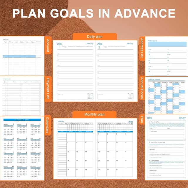 Thumbnail 6 de Agenda 2026 A5 página por día 80 g/m²