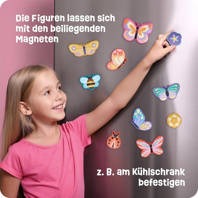 Detalle 2 de Smowo® 10 Schmetterling Gipsfiguren zum Gießen & Bemalen – Bastelset mit 10 Figuren