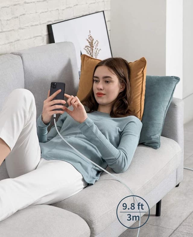 Detalle 2 de IDISON iPhone lightning cable 4‑pack, 2M–3M lengths