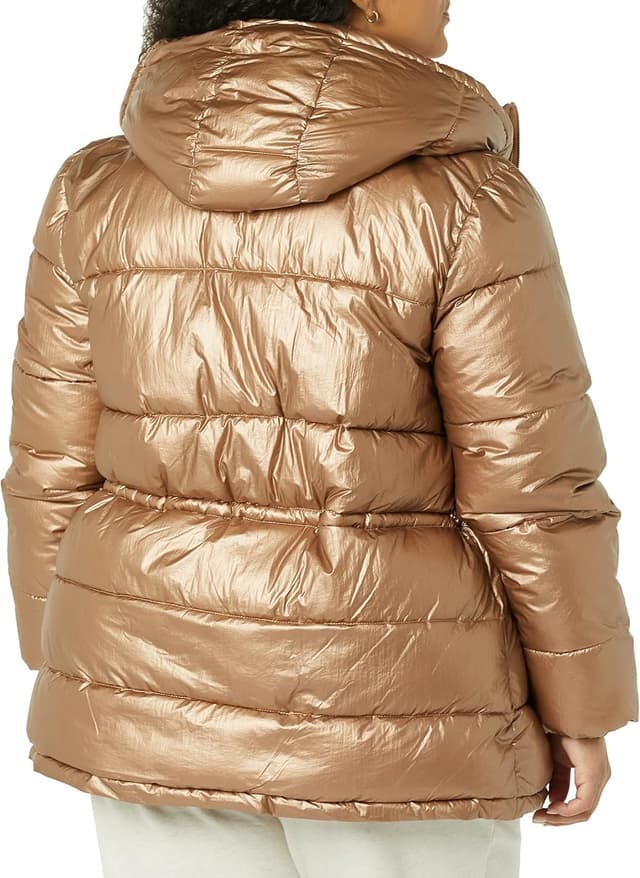 Detalle de Heavyweight puffer hoodie jacket, 2-way zip