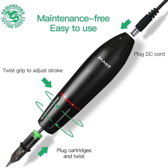 Detalle 2 de Extreme Tattoo WQ102-2 stylo rotatif 11,7 cm