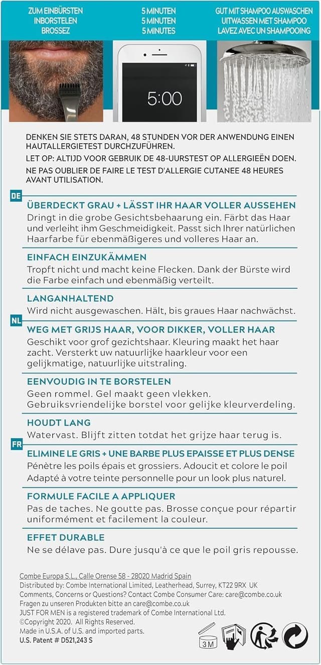 Thumbnail 2 de Just For Men M25 Teinture barbe Châtain Clair 🪒