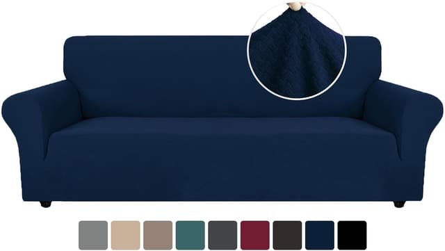 Detalle de Ystyle Housse Canapé 4 Places extensible bleu