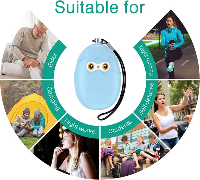 Thumbnail 6 de ORIA Personal Alarms for Women (2 Pack) 130 dB with LED torch – keychain safety sirens, Pink & Blue