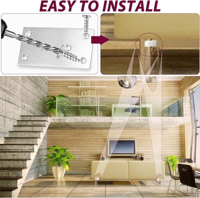 Detalle 2 de 20PCS Silver Flat Mending Plates (80mm) in 304 Stainless Steel – Straight Flat Brackets for Furniture Repairs