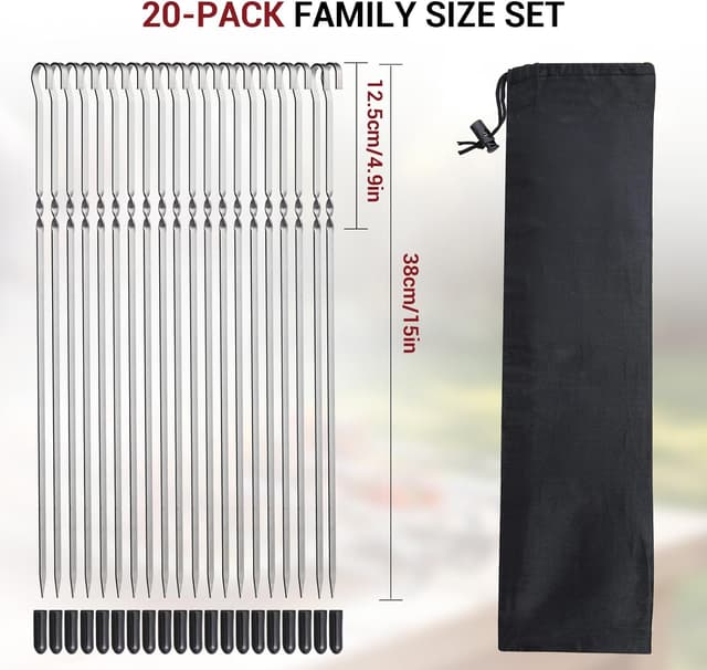 Thumbnail 4 de Homealexa 15" BBQ Skewers Set of 20
