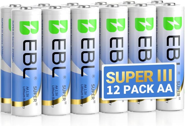 Imagen de EBL SUPER Ⅲ AA 3700mAh batterie lithium en OfertitasTOP