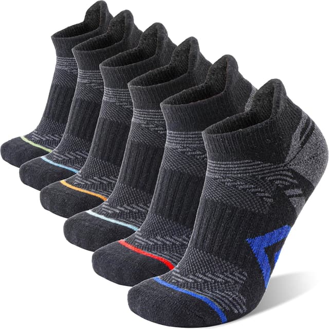 Detalle de ANTSANG No Show Merino Wool Ankle Socks (6-Pack) for Hiking, Running & Everyday Wear
