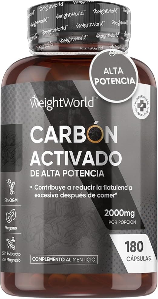 Imagen de Carbón Activado 2000mg Vegano 🌿 - 180 Cápsulas para Gases en OfertitasTOP