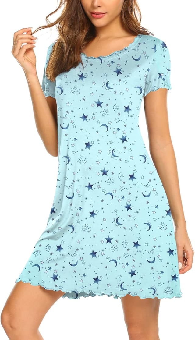 Thumbnail 6 de Ekouaer Chemise de Nuit à Volants courte