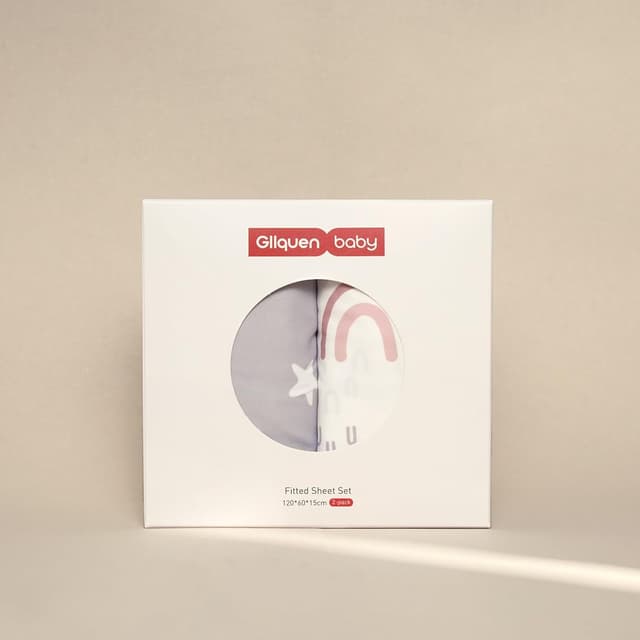 Detalle de GLLQUEN BABY 2 Pack Cot Sheets (Microfibre, Breathable) for Oval/Hourglass Bassinets, 120 x 60cm