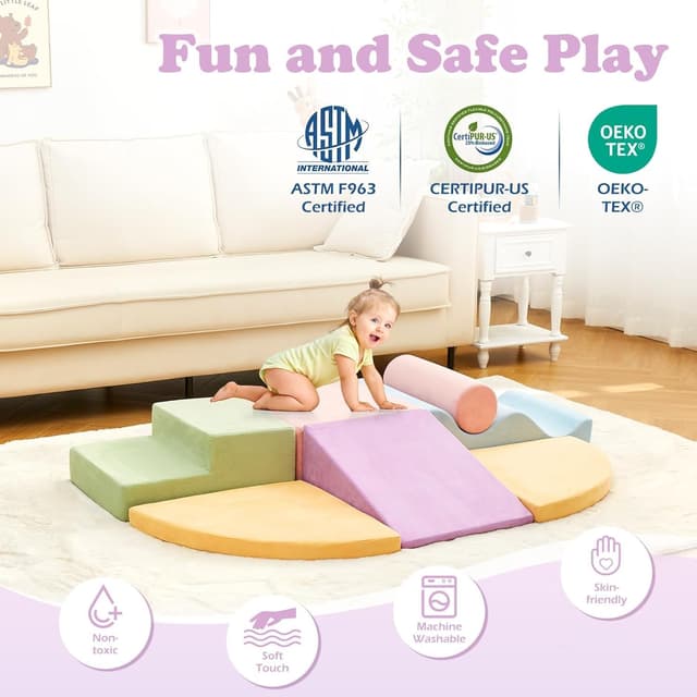 Thumbnail 4 de QUCHI 7-Piece Climbing Blocks for Toddlers