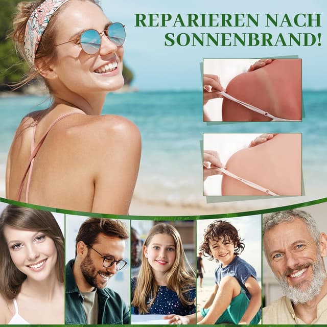 Detalle de Aloe Vera Gel Rein Aloe Vera Gel Portable (100 ml) – natürliches After-Sun Gel für trockene, strapazierte Haut