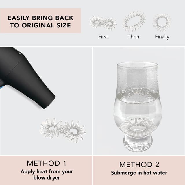 Thumbnail 3 de Kitsch Lot 8 élastiques spirale transparents