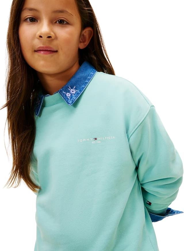 Detalle de Tommy Hilfiger Mini Corp C-Neck Sweatshirt KS0KS00665: felpa pullover unisex