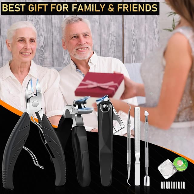 Thumbnail 6 de DUAIU 7-piece toenail clippers set for thick and ingrown nails with 360° rotating head