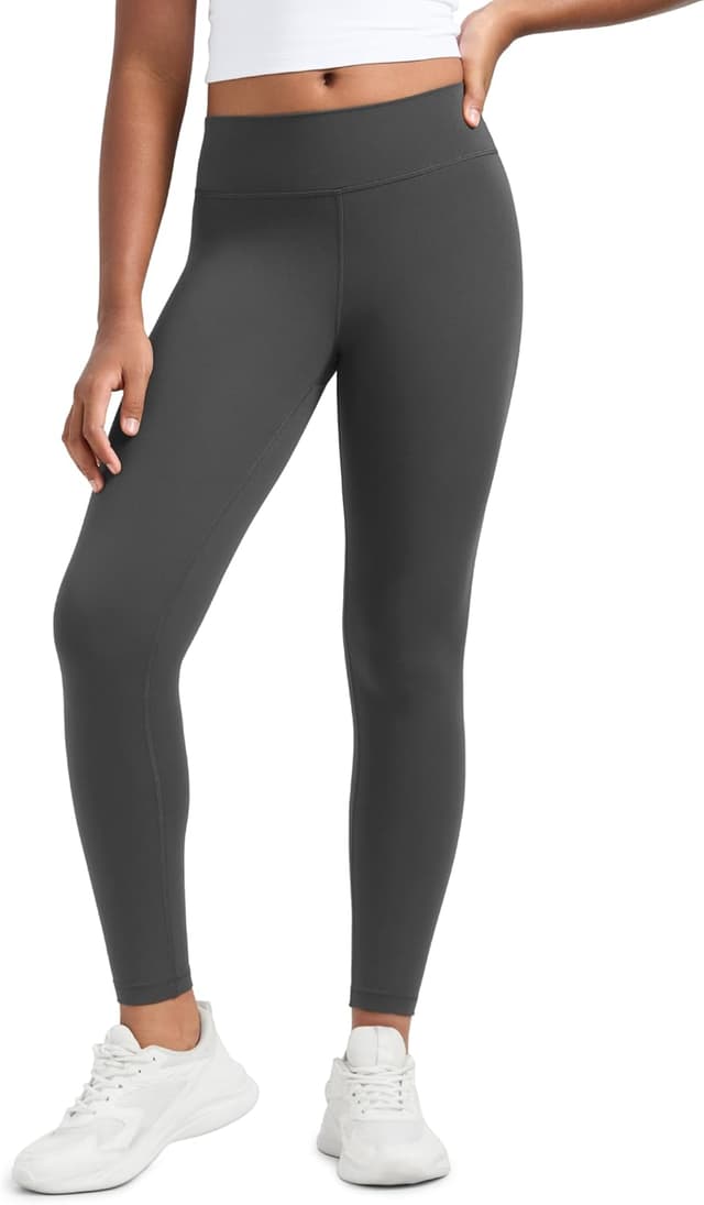Detalle de CRZ YOGA Mädchen Butterluxe High-Waist Sportleggings (vollständig blickdicht, lang) mit versteckter Bundtasche