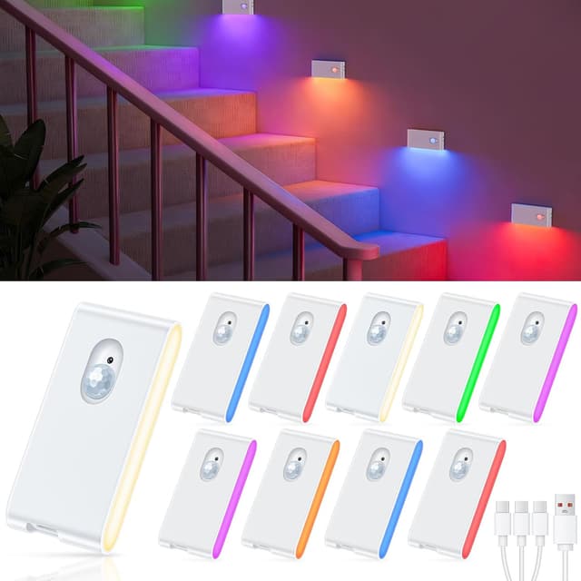 Detalle de WILLED Treppenlicht mit Bewegungsmelder 10er