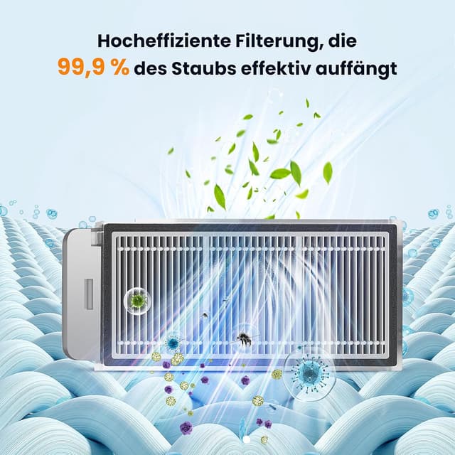 Detalle de 22-teiliges Zubehör-Set für Dreame X50 Ultra, L40s Pro Ultra, L50 Pro Ultra, Mova V50 Ultra & Co. – mit 2 Hauptbürsten, Wischtüchern, HEPA-Filtern