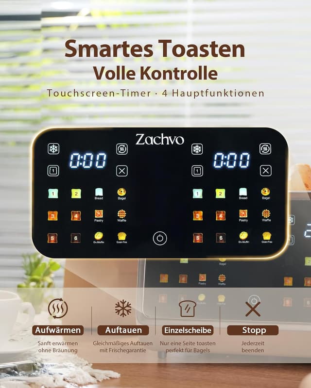 Thumbnail 4 de Toaster für 4 Scheiben Edelstahl mit Touch