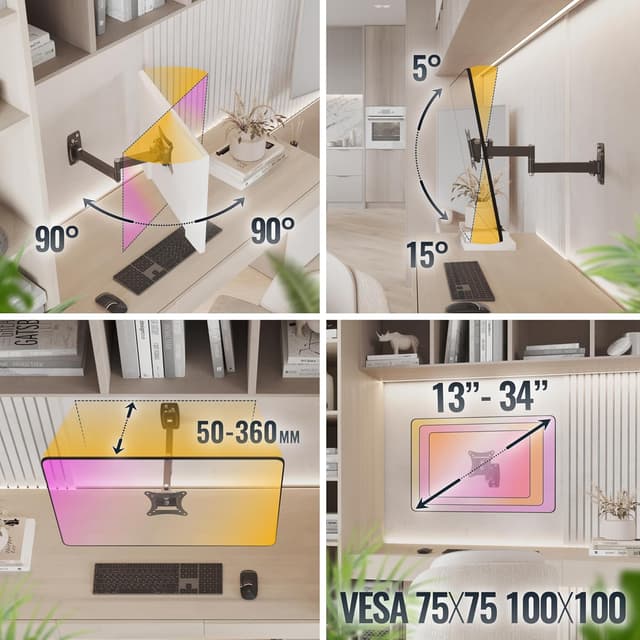 Thumbnail 2 de RICOO S1211 support mural 13-29"