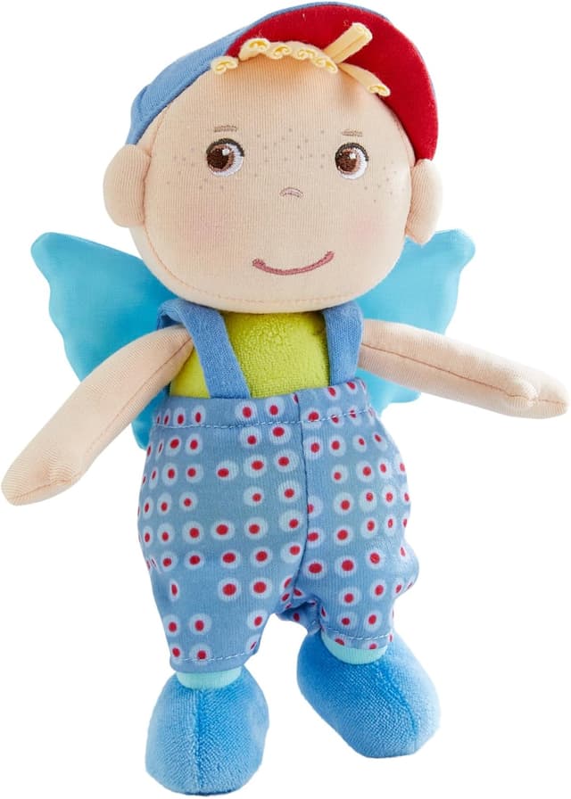 Detalle de HABA Schutzengel Frido Kuschelige Stoffpuppe (20 cm) – waschbar bei 30 °C, ab 0+ Monaten