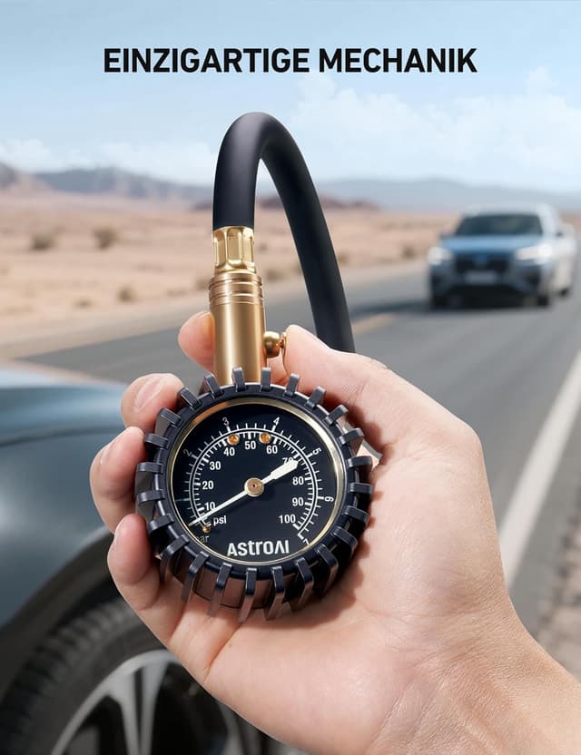 Thumbnail 6 de AstroAI Reifendruckprüfer (100 PSI, zertifiziert nach ANSI B40.1) mit großer Leuchtanzeige und 0–100 PSI Messbereich