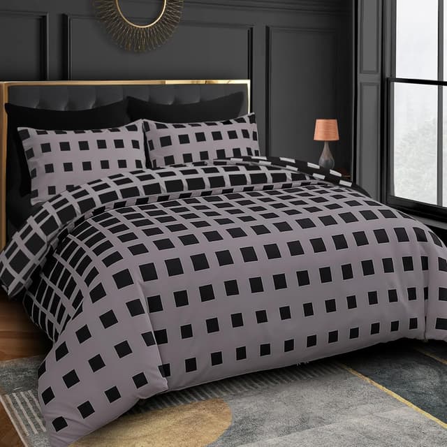 Detalle de Grace King Size Duvet Cover Set (230 x 220 cm) – Premium Microfibre, Hypoallergenic Reversible Cover With Zipper