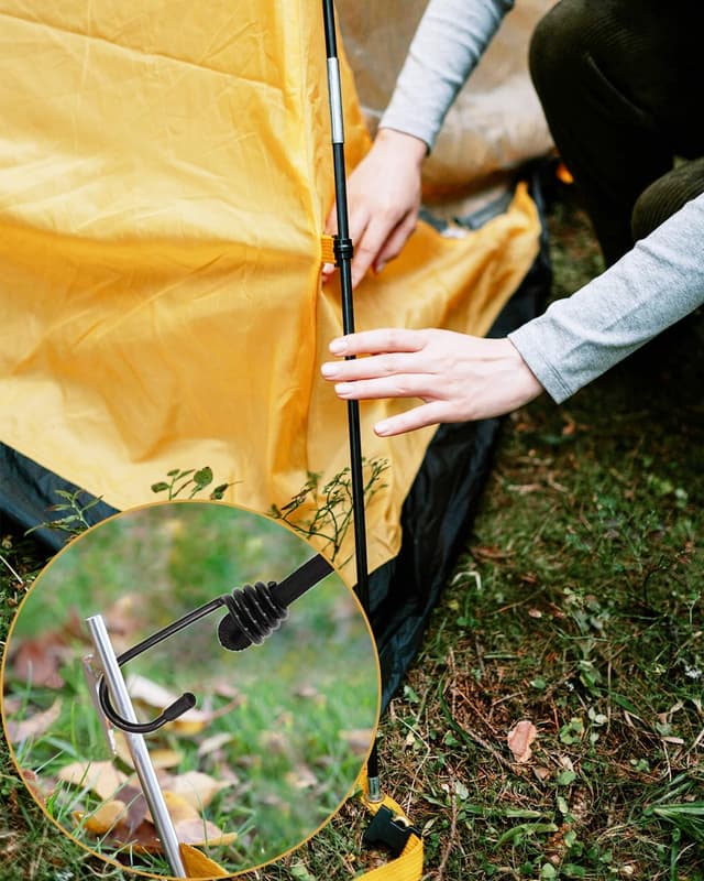 Detalle de BINCKIN Spanngummi mit Haken, 40 cm (15 Stück) – Gummispanner für Planen, Netze & Camping