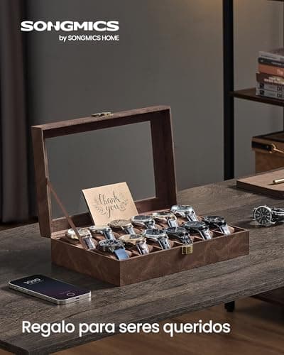 Thumbnail 2 de SONGMICS JWB120KQ02 Caja de Relojes 12 Compart