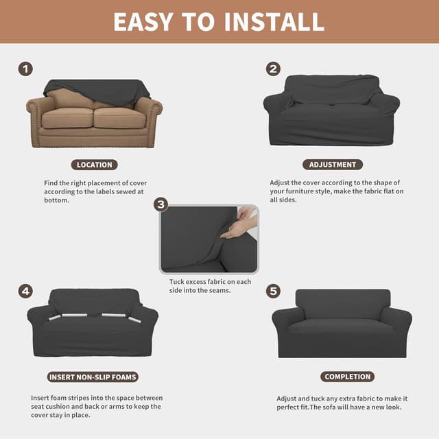 Thumbnail 4 de Easy-Going Waterproof Couch Cover 60–81 in