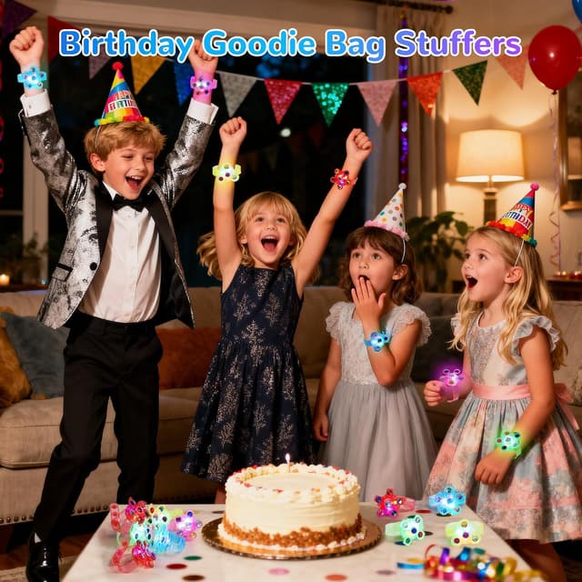 Detalle de SCIONE 24 Pack LED Fidget Spinner Bracelets