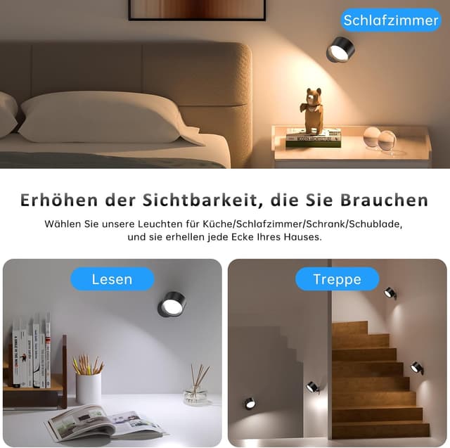 Thumbnail 6 de LED Wandleuchte Innen 2er Akku