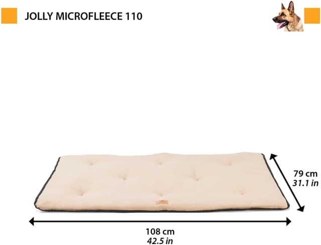 Detalle de Ferplast Jolly Microfleece Lit pour Chien Grand double face anti-rayures et imperméable – Marron