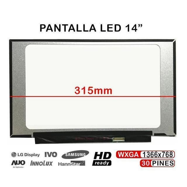Detalle de Pantalla B140XTN07.2 14" WXGA para portátil