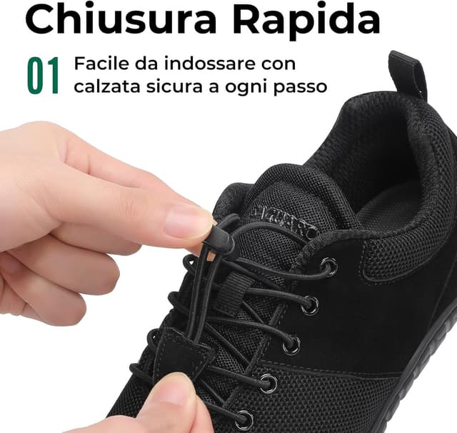 Detalle de Saguaro Scarpe Barefoot Sportive Unisex con punta larga (Gr. 36-48) per camminata e uso quotidiano