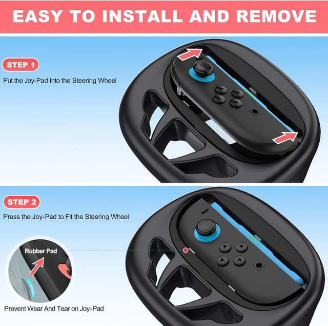 Detalle 2 de Steering wheels for Switch 2, 2 racing wheels