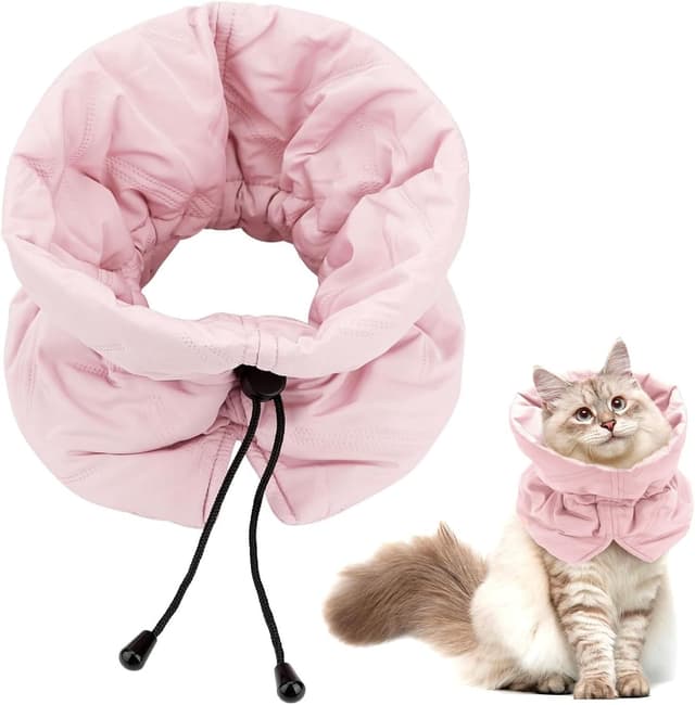 Thumbnail 6 de Elisabethanisches Halsband für Katzen nach Operationen – weiche einstellbare Halskrause, blau (M)