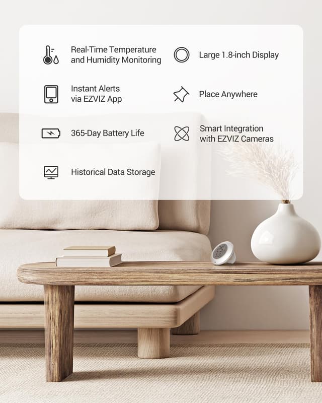 Detalle 2 de EZVIZ T51C thermomètre intérieur 365 jours