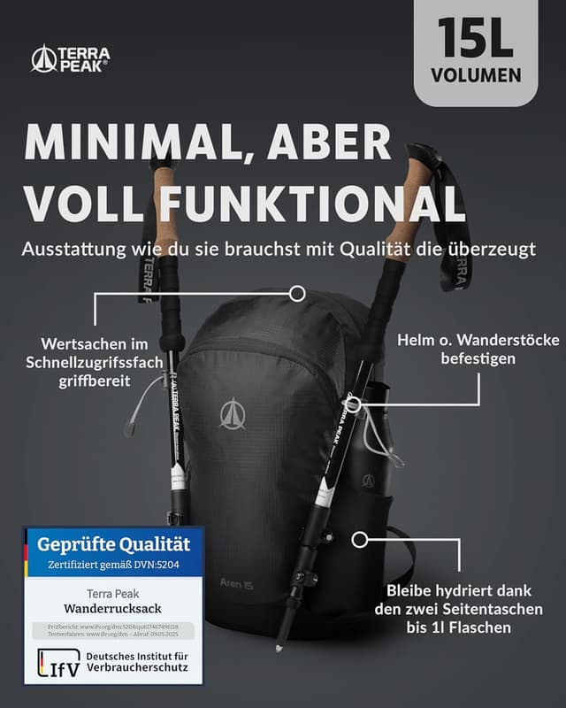 Detalle 2 de Terra Peak AREN 15 sac à dos randonnée 15L