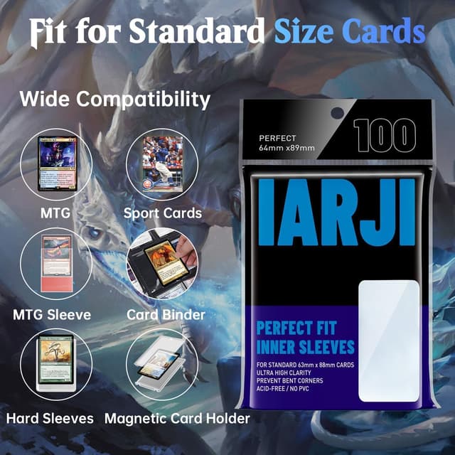 Detalle de 600ct Perfect Fit card sleeves 64x89mm