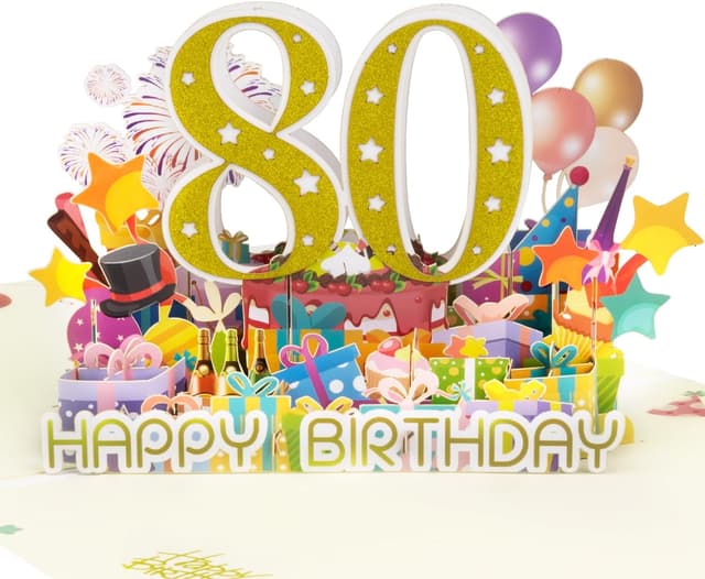 Imagen de Magic Ants 80th Birthday Card 3D Pop-Up en OfertitasTOP