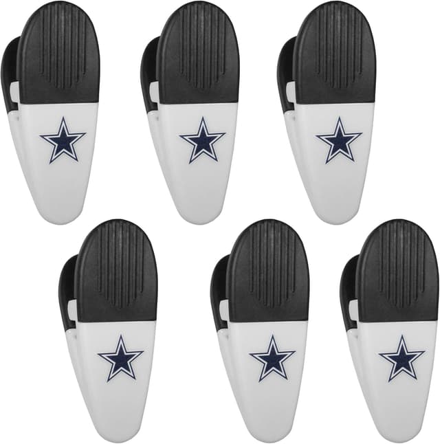 Detalle de Siskiyou Sports NFL Dallas Cowboys Chip Clip Magnets (6-Pack, White) — One Size