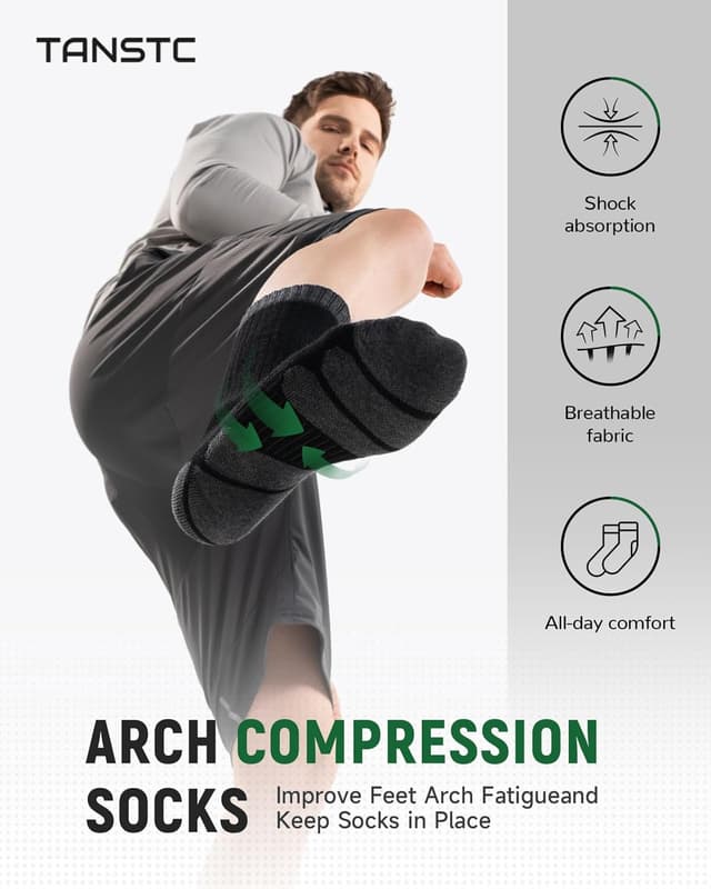 Detalle 1 de TANSTC Merino hiking socks 3 pairs