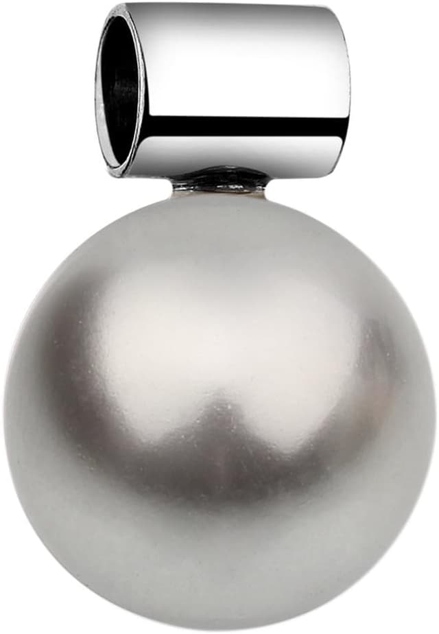 Detalle de Nenalina Perlen-Anhänger aus 925 Sterling Silber mit 12 mm grauer Glas-Perle (846504-193)