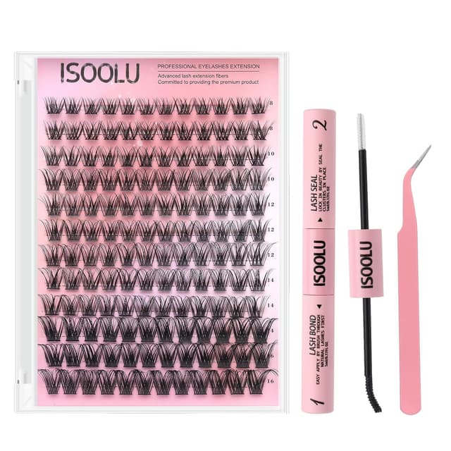 Thumbnail 6 de ISOOLU Lash Clusters DIY Eyelash Extension Kit with Bond & Seal (Wispy WideSpan Clusters)