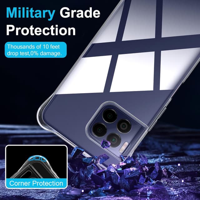 Detalle de FDHYFGDY Schutzhülle für Telekom T Phone 2 Pro inkl. Panzerglas-Schutzfolie (transparent, TPU)