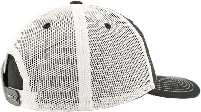 Detalle 2 de ZHATS Standard NCAA Officially Licensed Trucker Hat (Penn State) — Dakota Switchback Patch, Black/White, One Size