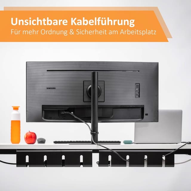 Detalle 2 de Stilemo® Kabelkanal Schreibtisch 43x12x10 cm